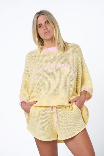 Hibiscus Hotel/ Paradiso Limoncello Knit Shorts