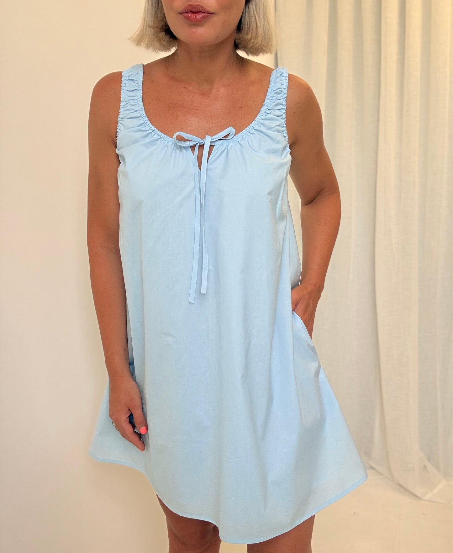 By Frankie/ Luna Sun Dress- Sky Blue
