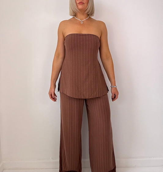 Hazel Pant Set- Chocolate