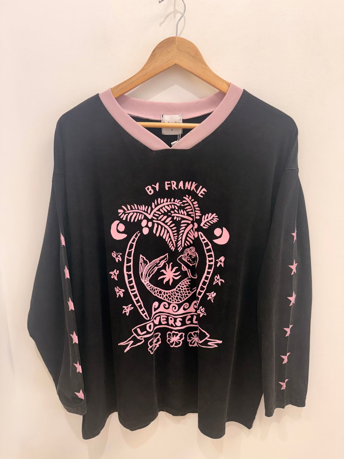 By Frankie- Lovers Club Long Sleeve- Acid Wash