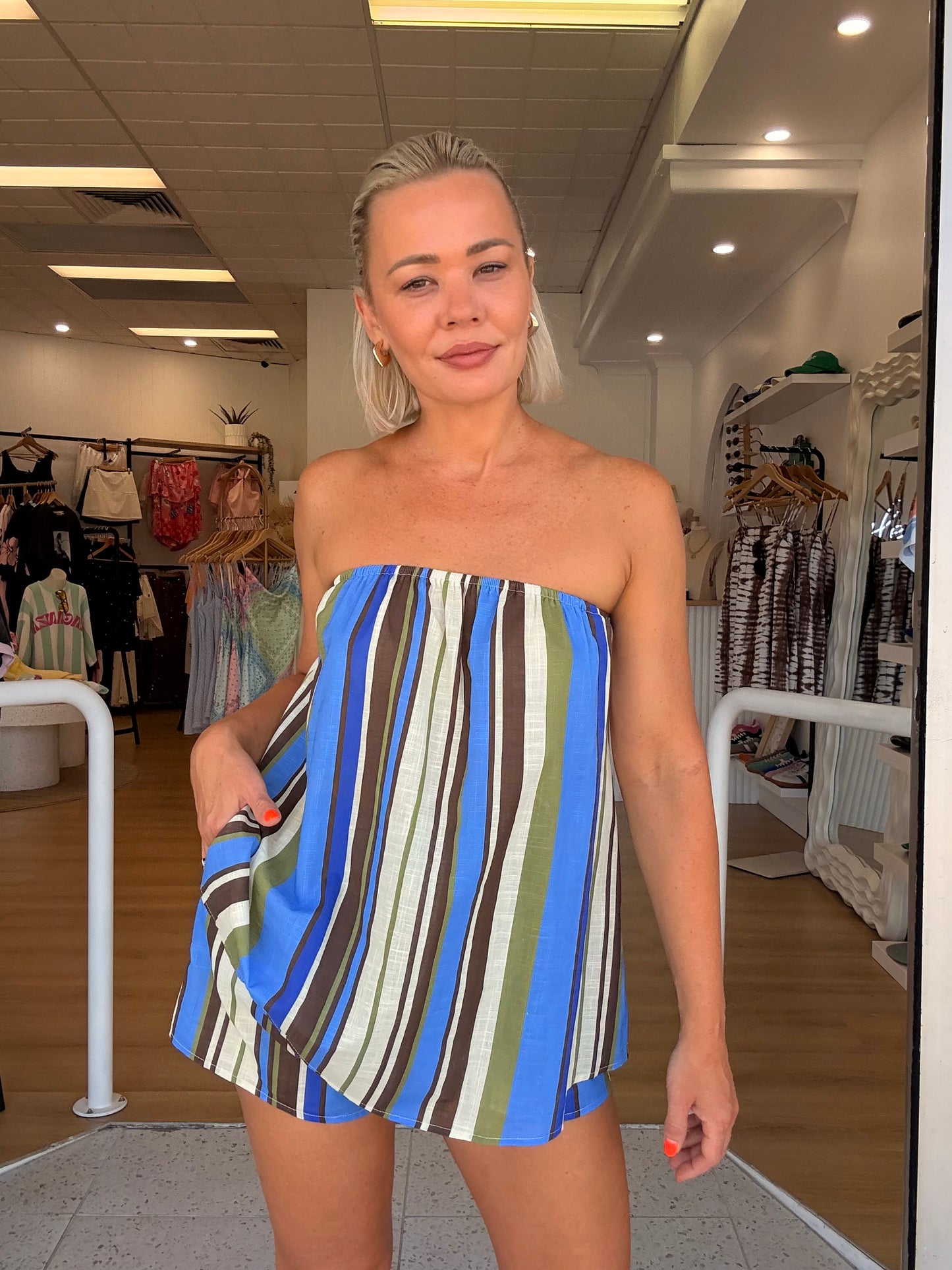 By Frankie/ Moana Strapless Short Set