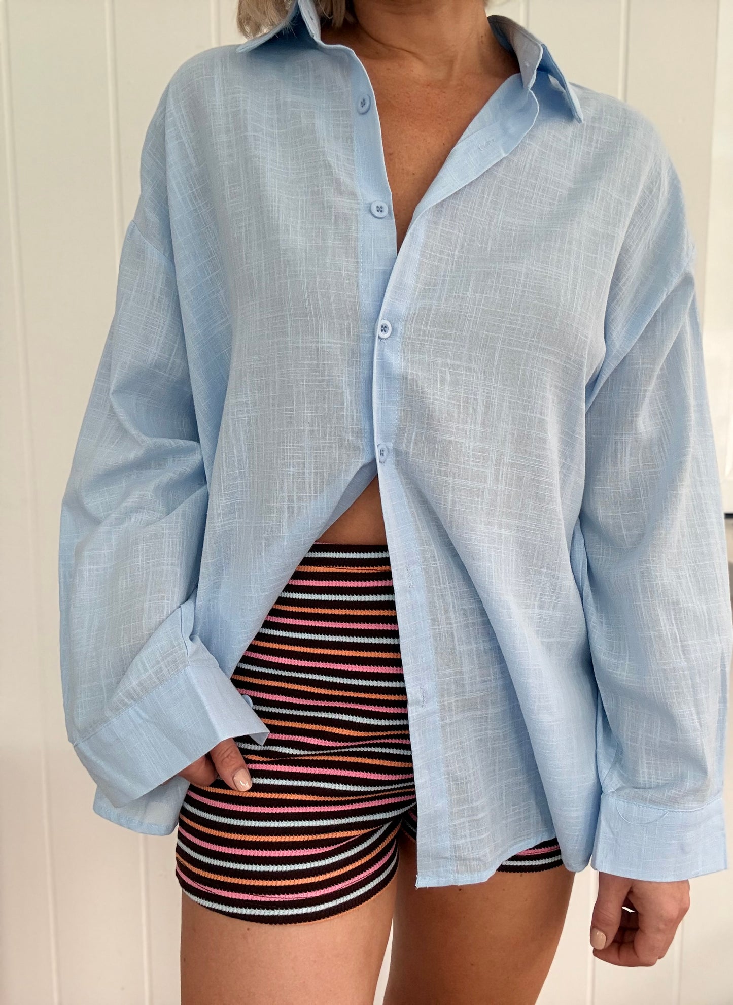 By Frankie/ Knit Short- Rainbow