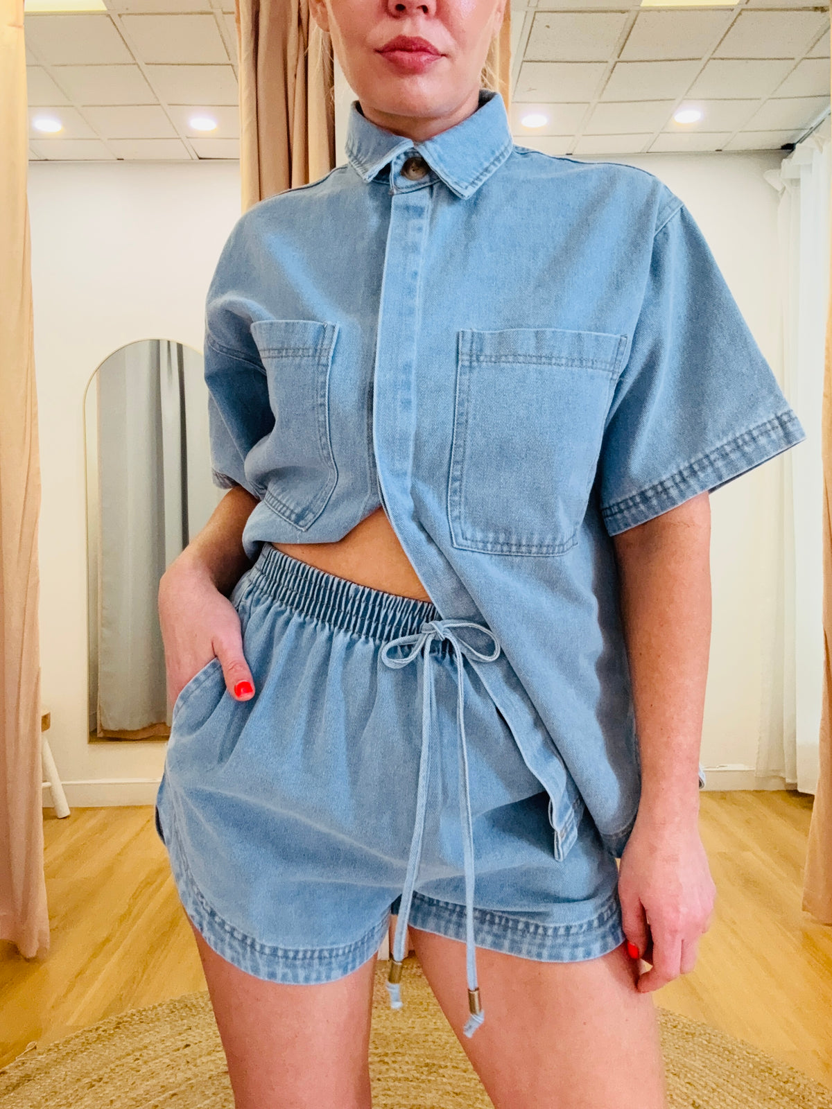 By Frankie/ Kai Denim Set - Light Wash