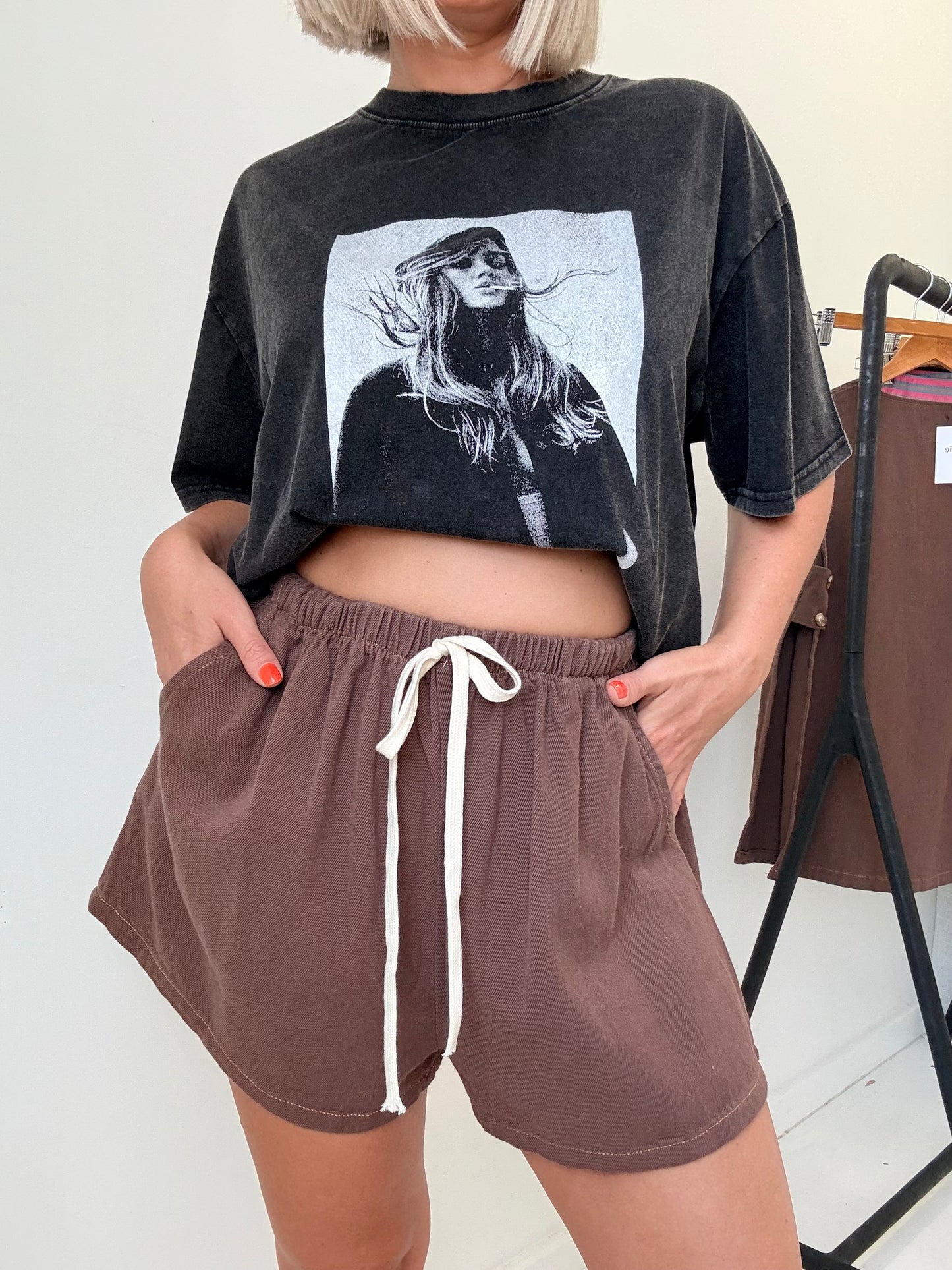 By Frankie/ Luna Denim Short- Chocolate