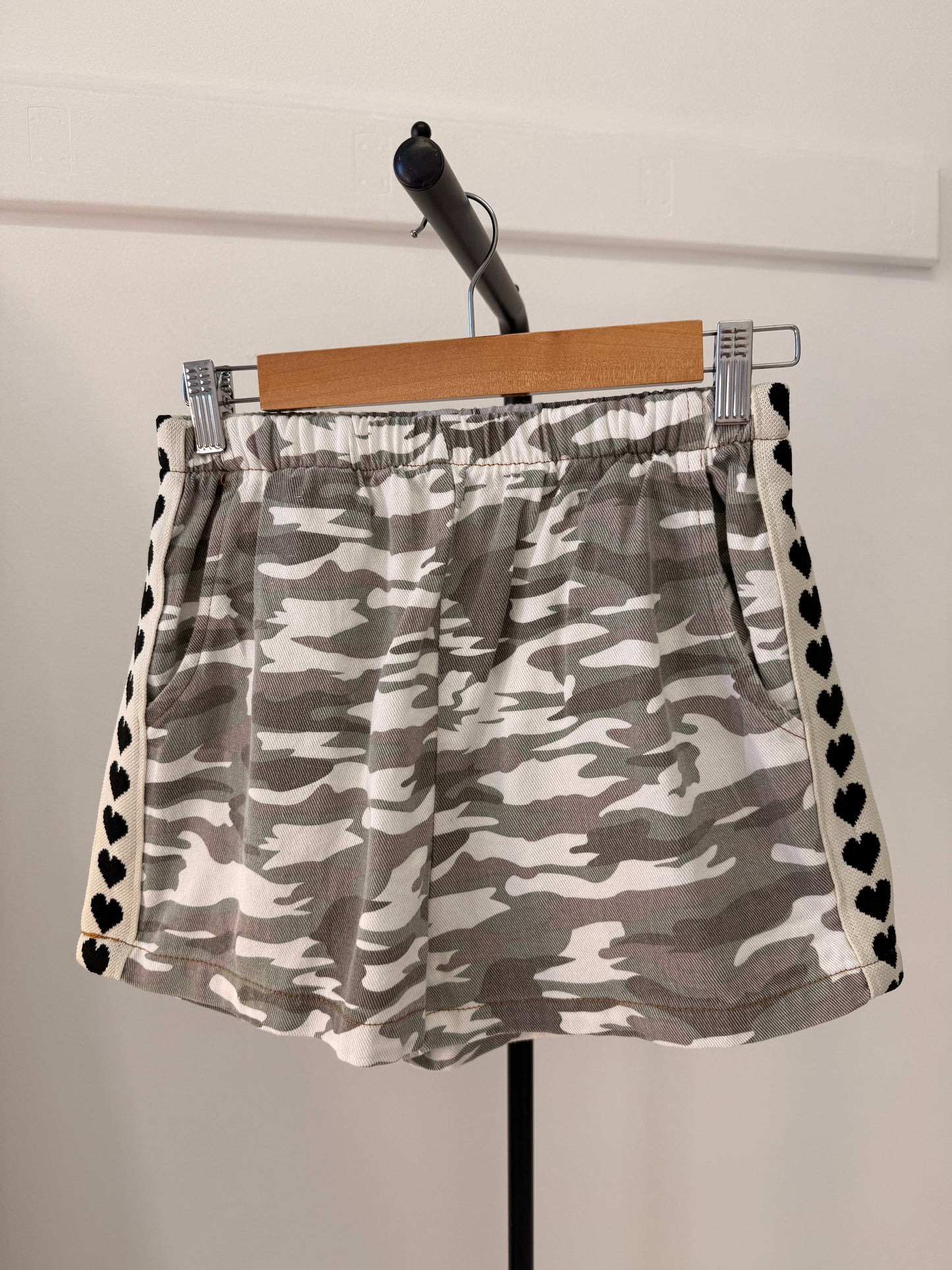 By Frankie/ Camo-Black Heart Racer Short