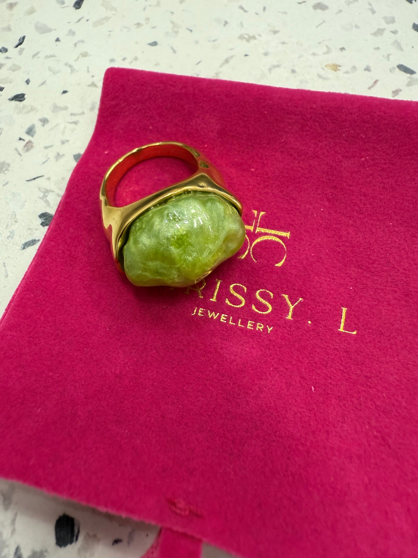 Ocean Wisdom Ring-olive