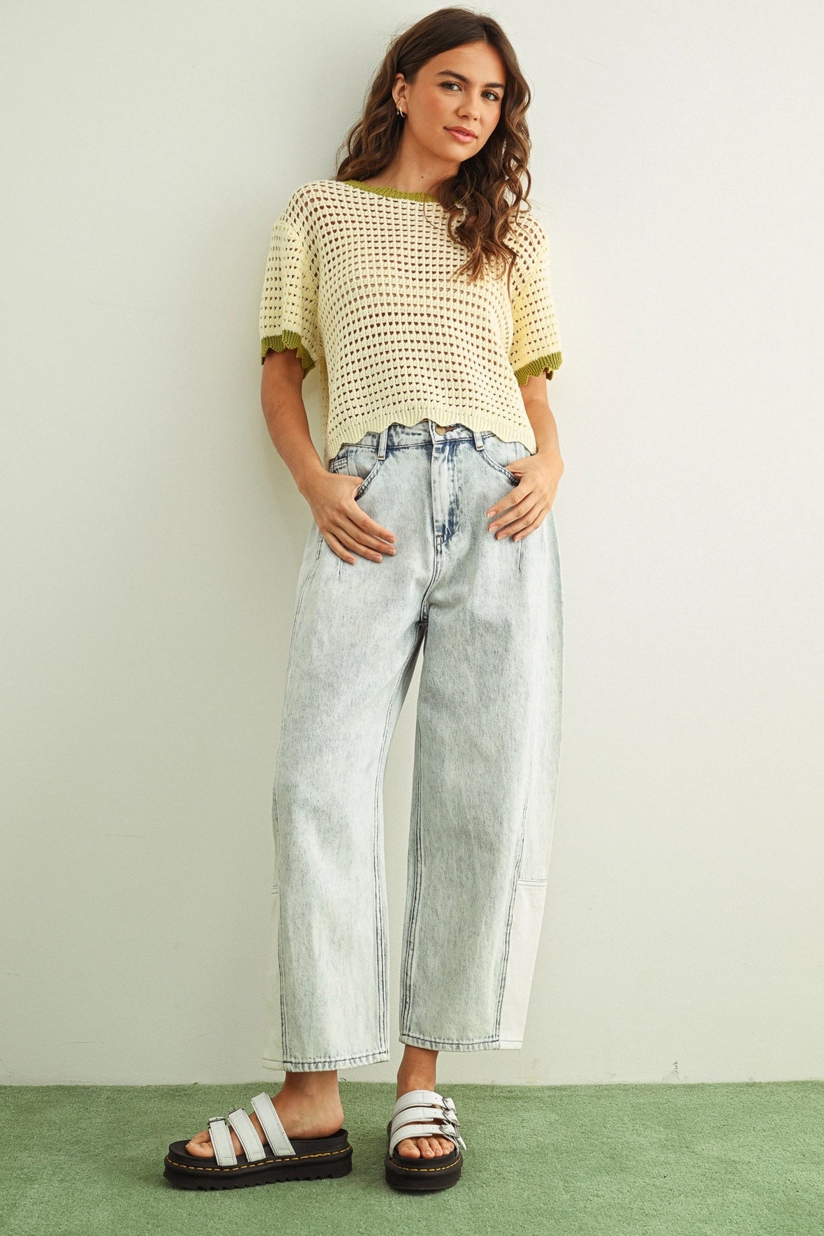 Indie Barrel Denim Pants-Light Wash