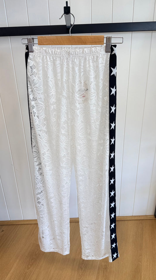 By Frankie/ Lace Star Pant- White