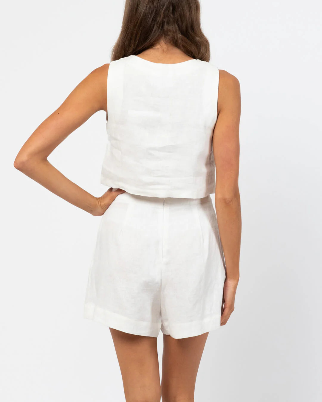 Jude linen short - white