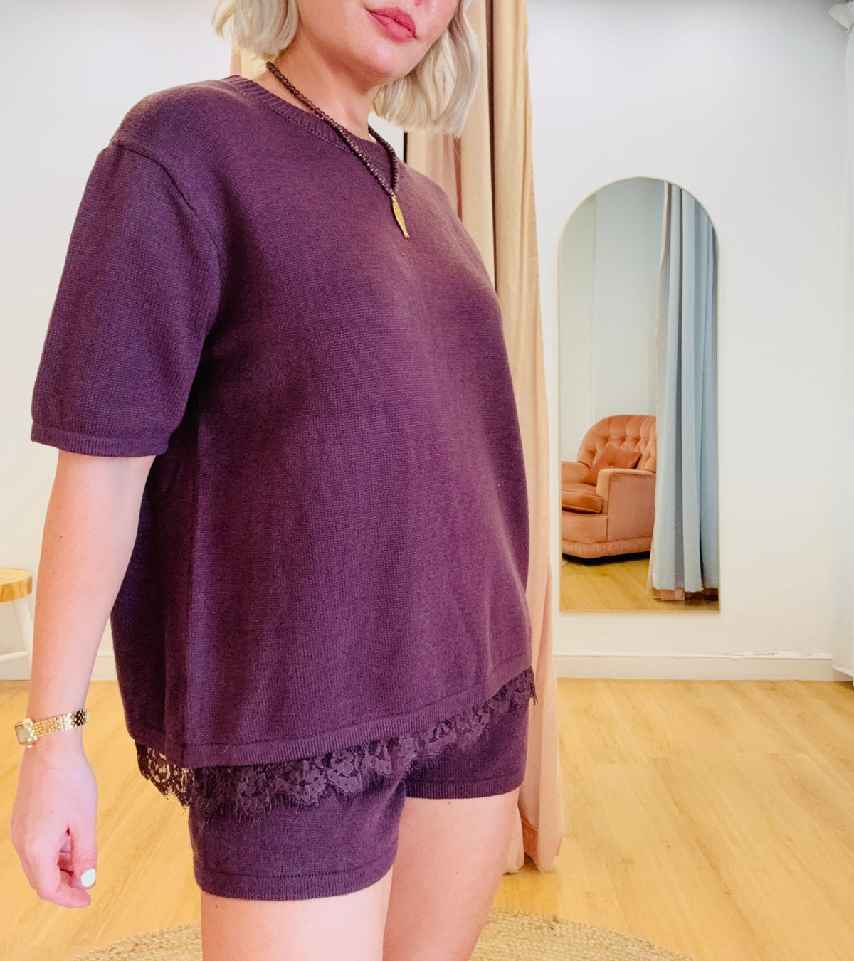 By Frankie/ Azura Knit Top- Chocolate