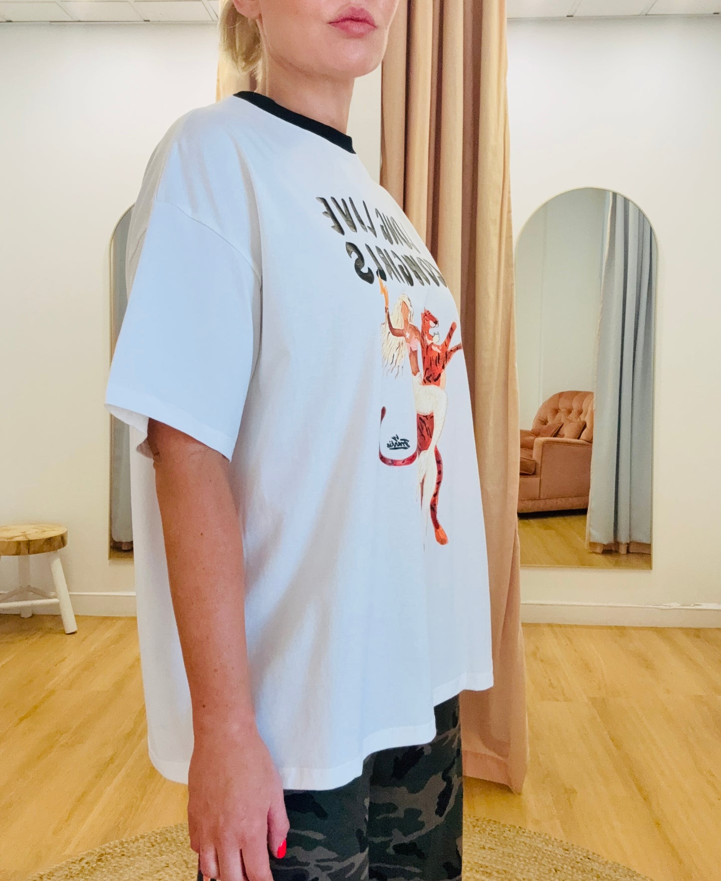By Frankie/ Cowgirls Tee- White/ Black