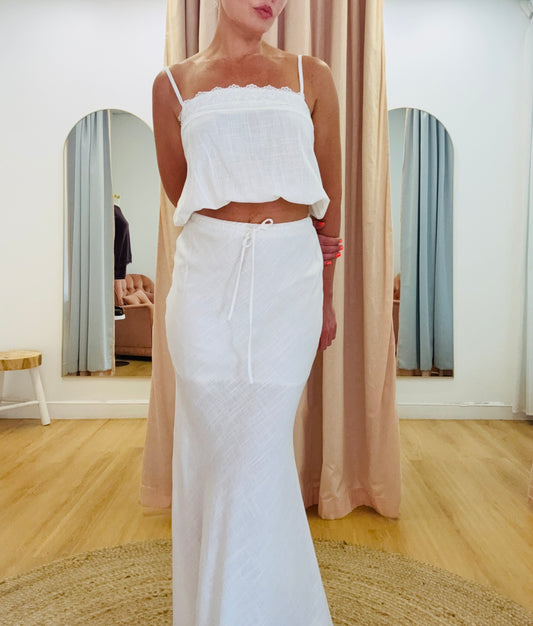 Zari The Label/ Harper Maxi Set- White