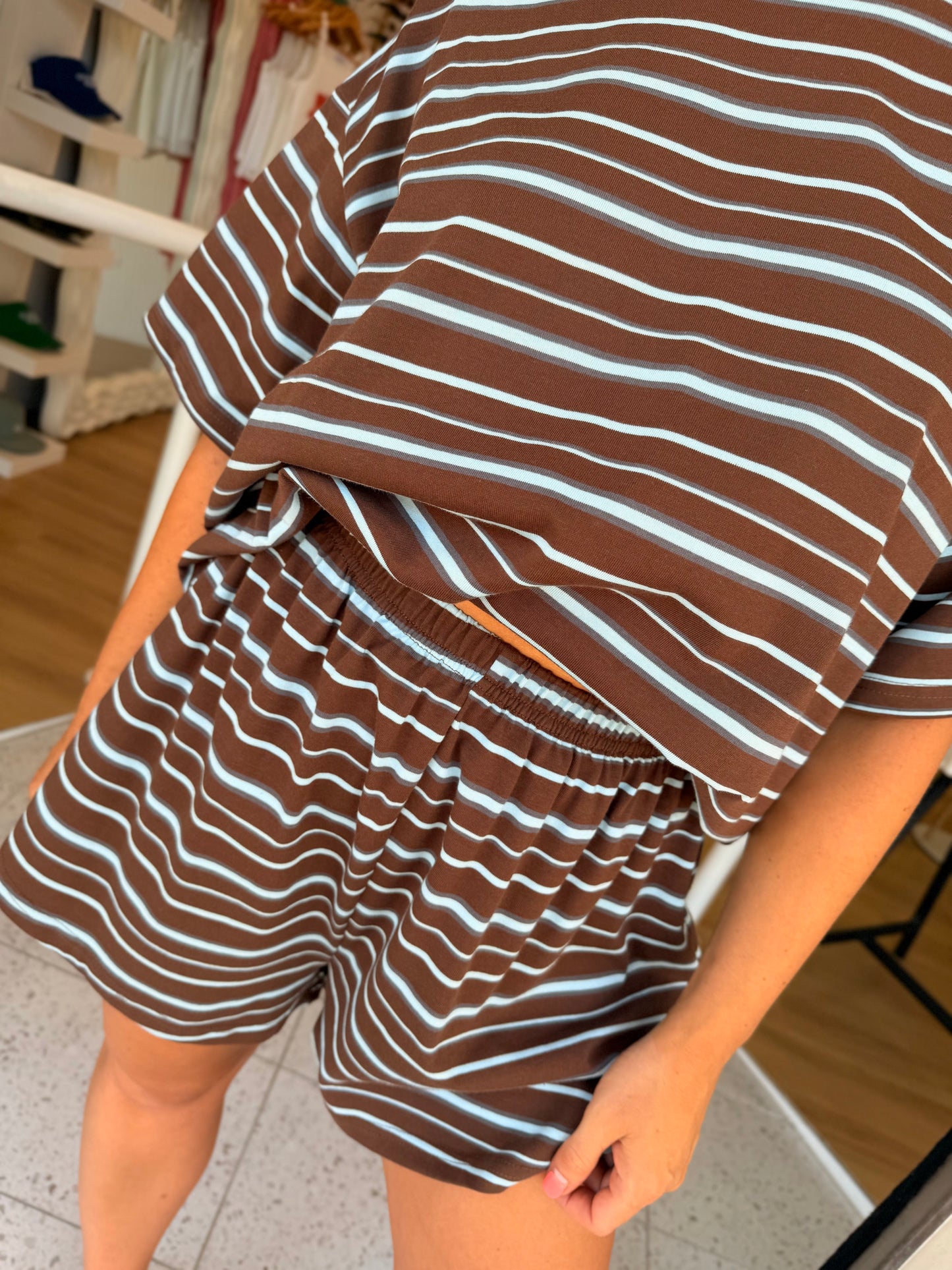 By Frankie/ Hallie Set- Choc/Blue