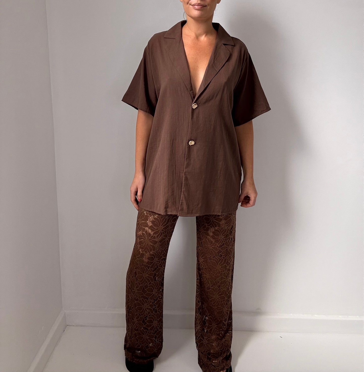 Lace Pant- Mocha