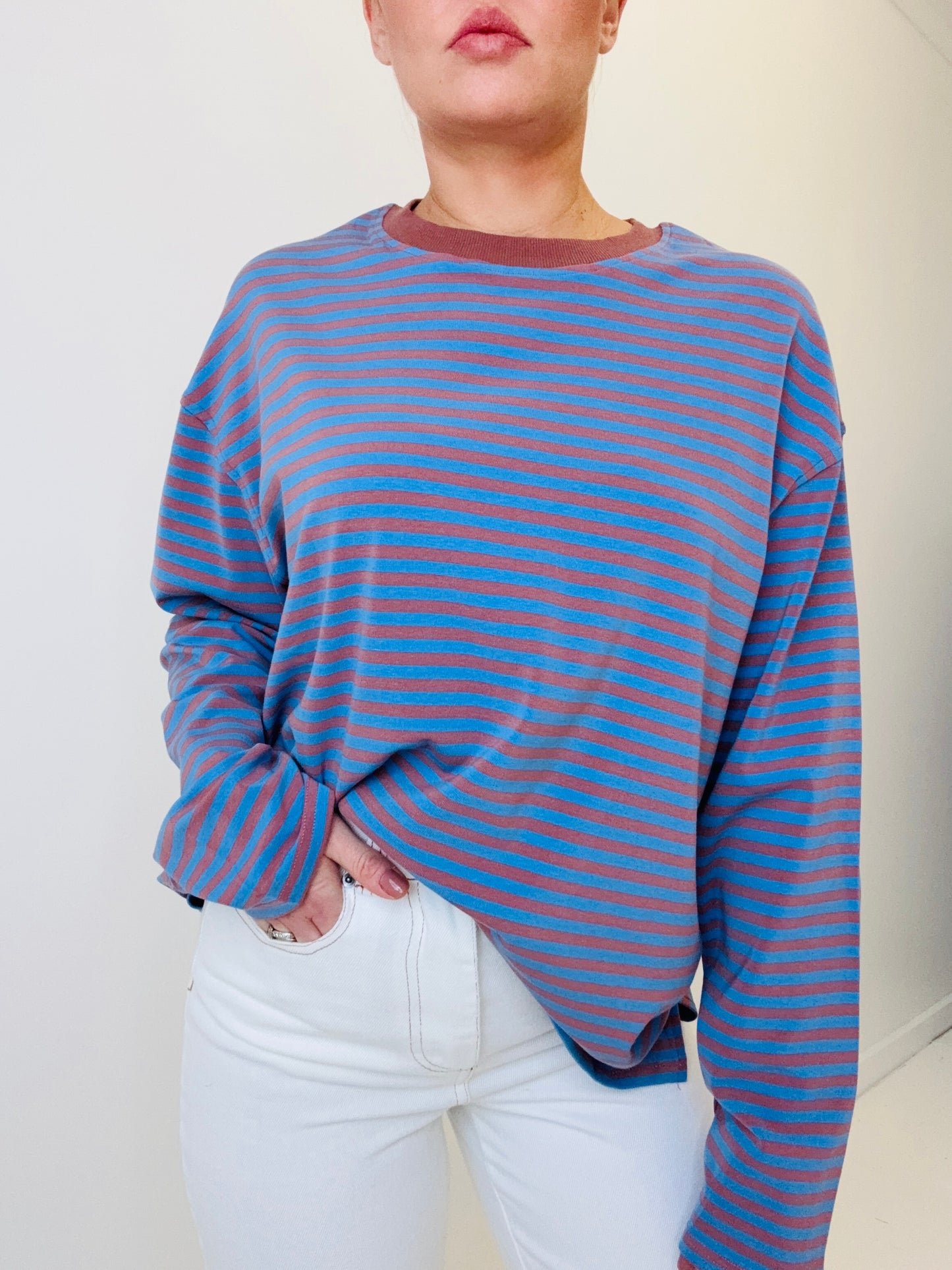 Bonnie stripe- purple/choc