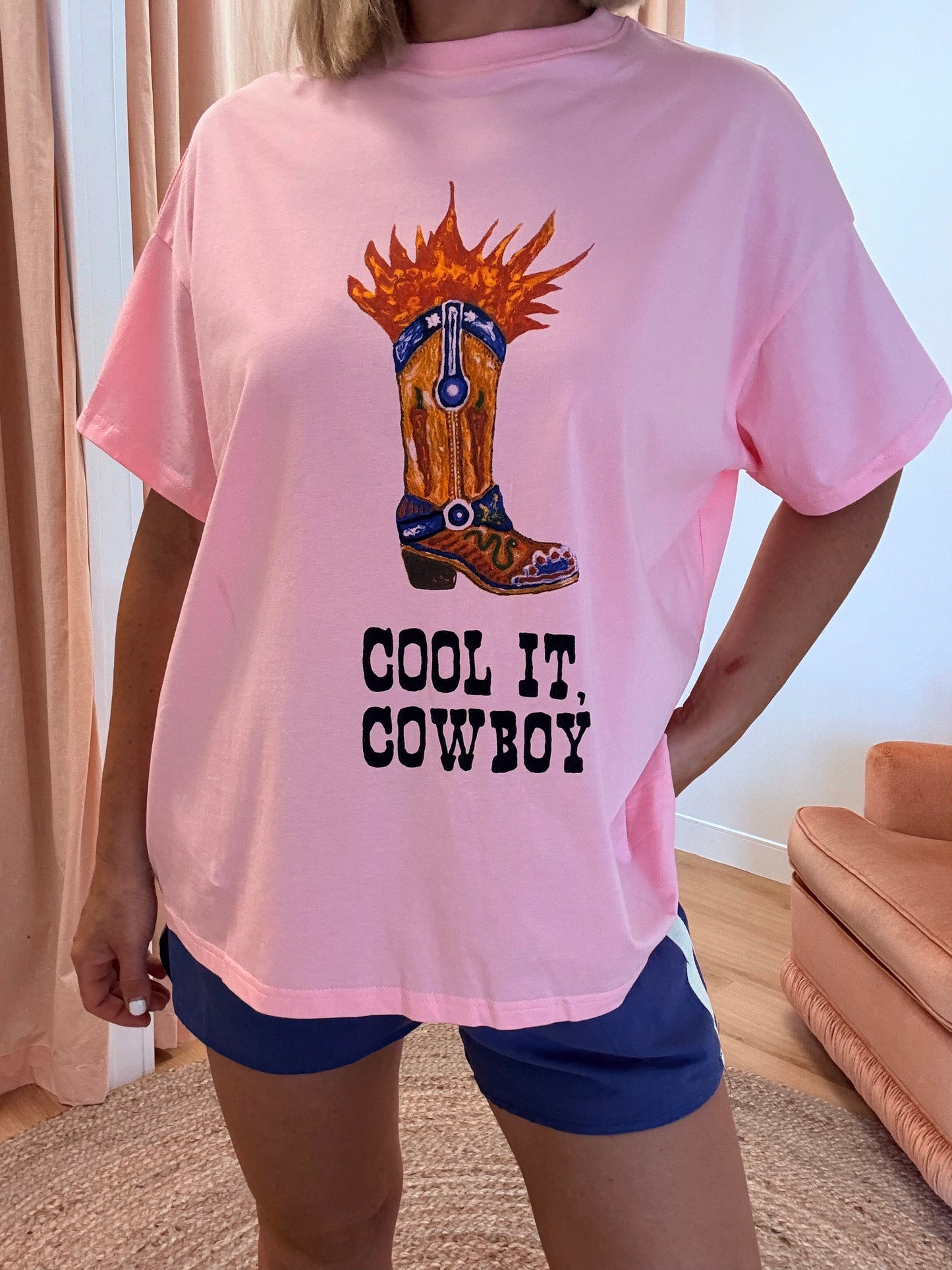 By Frankie / Cowboy Tee-Pink