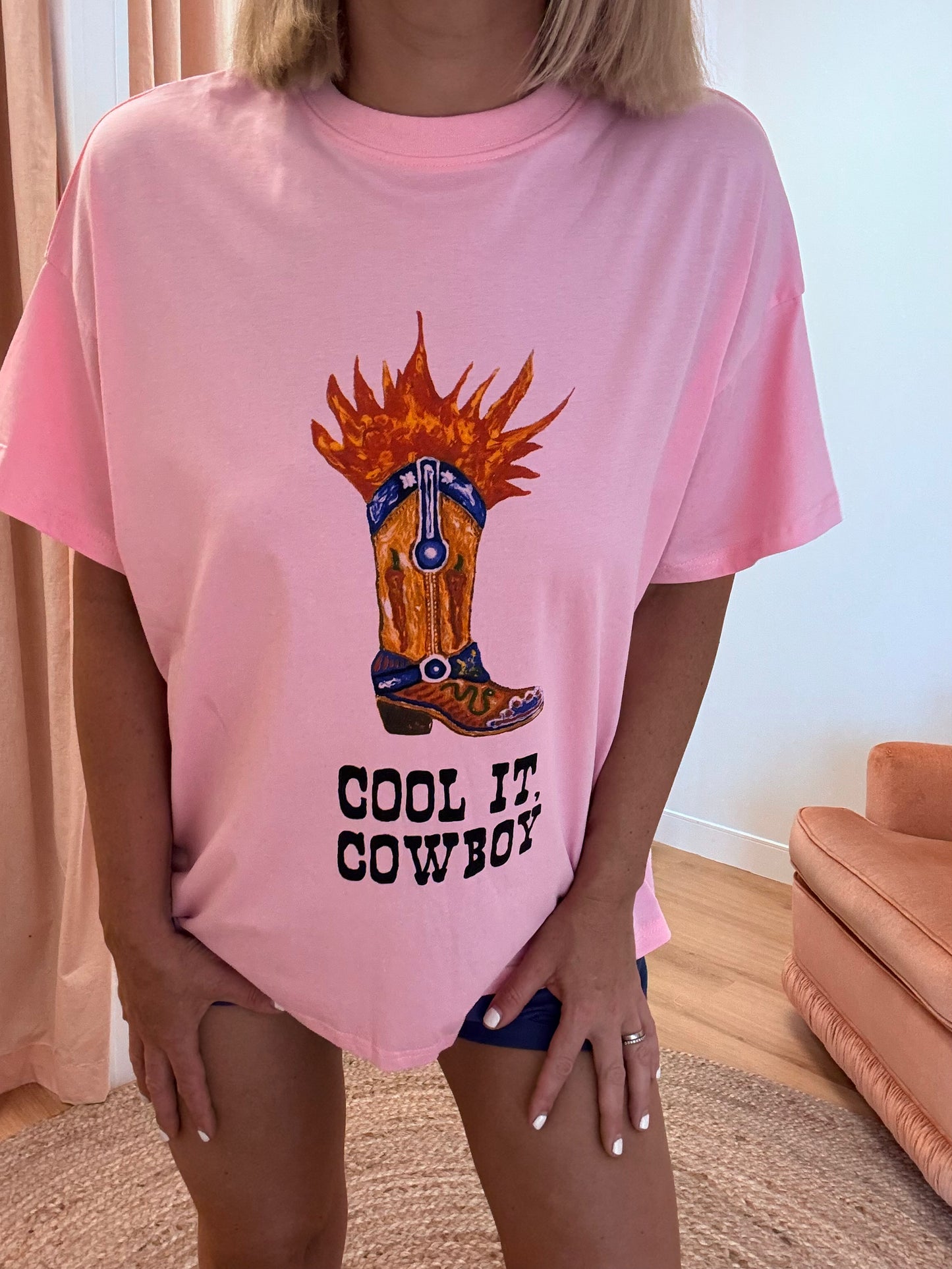 By Frankie / Cowboy Tee-Pink