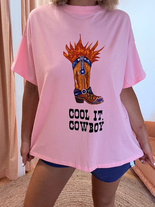 By Frankie / Cowboy Tee-Pink