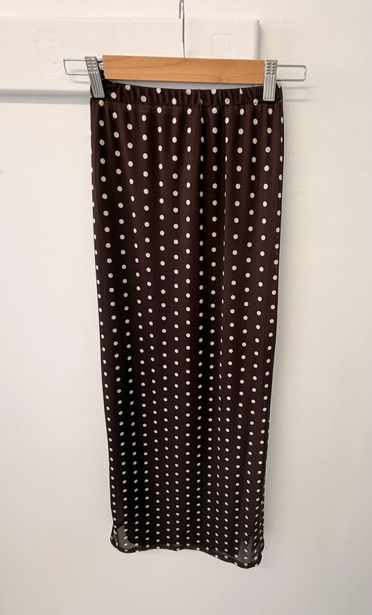 Lillie Maxi Skirt-Polka/Chocolate