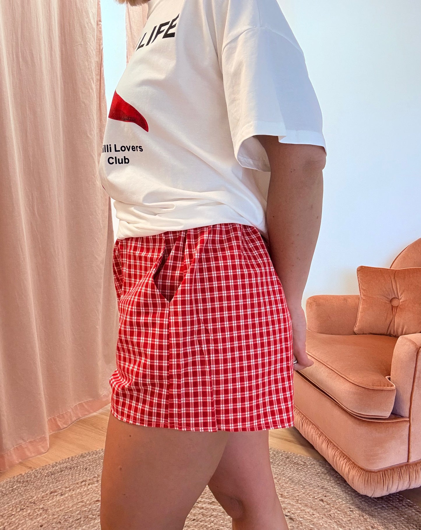 By Frankie / Brontë short-Red Check