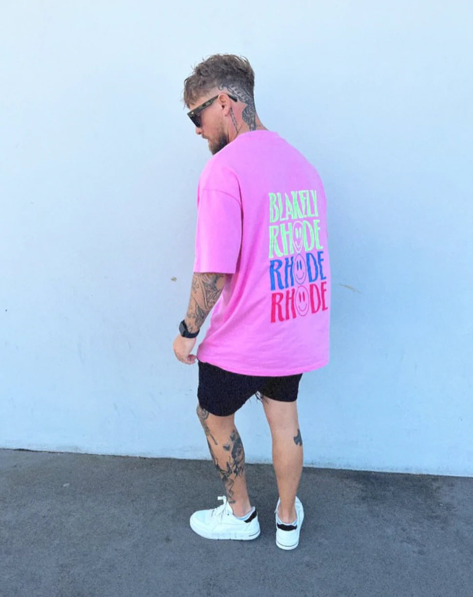 Blakely Rhode Multi Logo Tee Pink