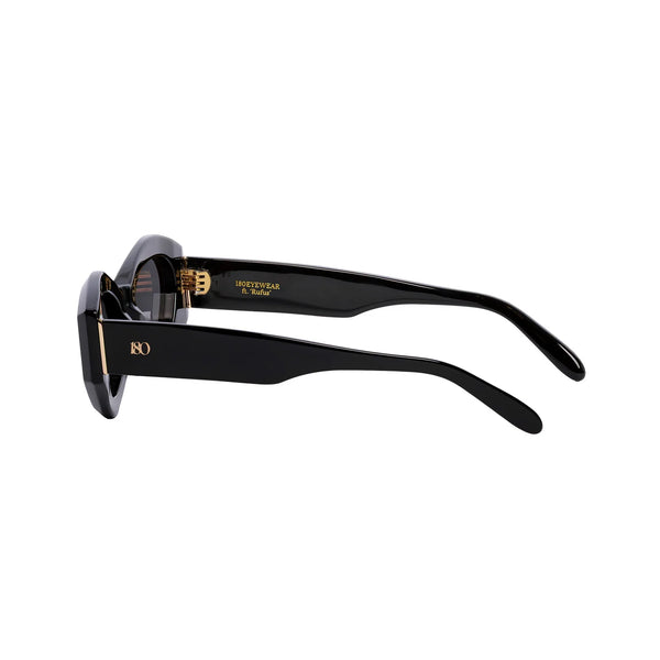 180 EYEWEAR 'RUFUS' FT. GLOSS BLACK W. BLACK LENS