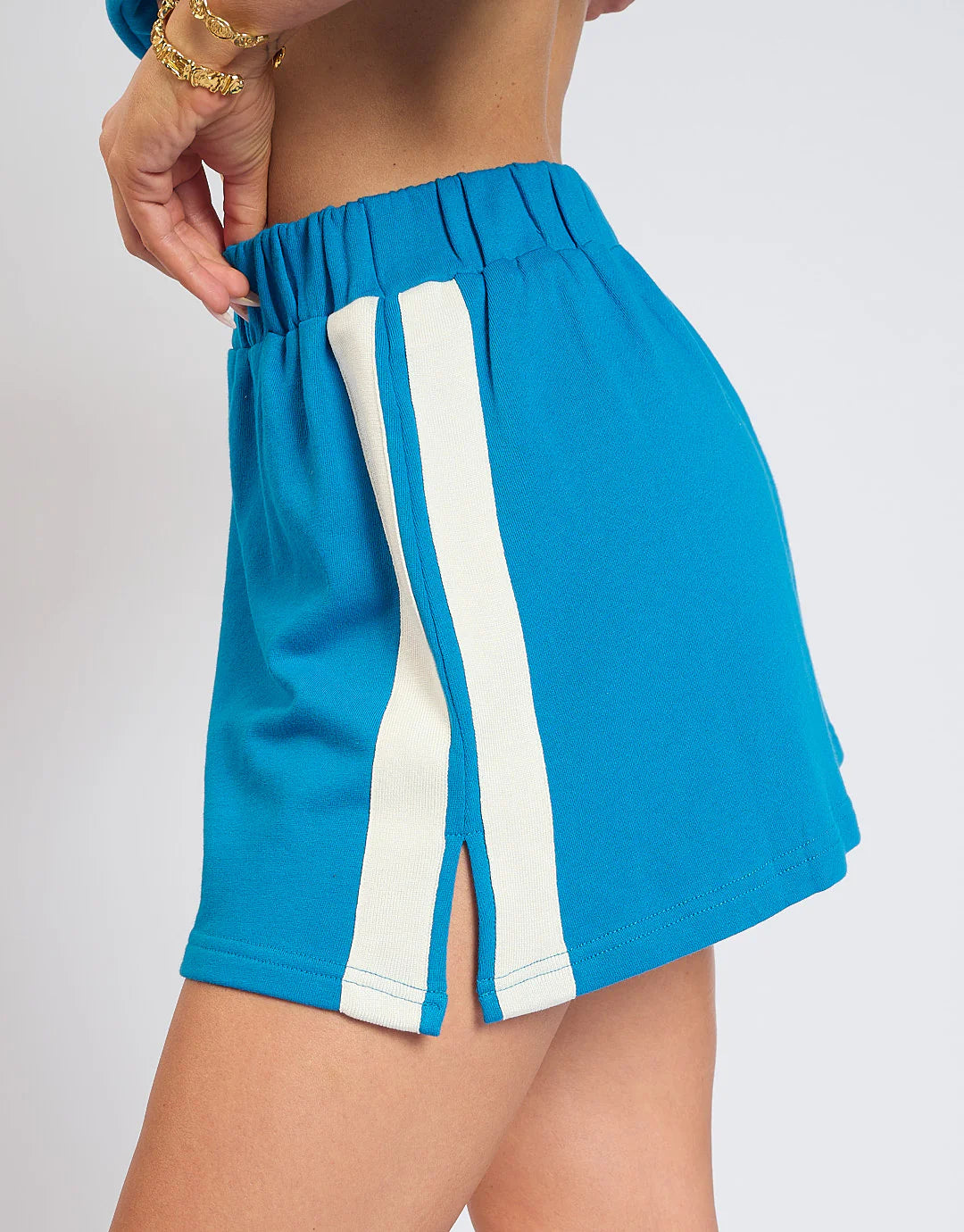 The Maya Mini Skirt / Azure Blue