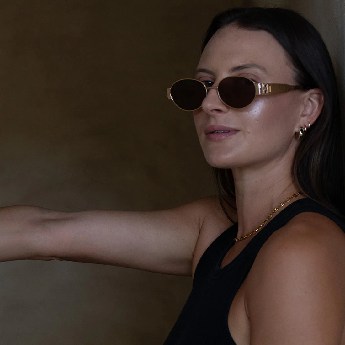 180 EYEWEAR 'ISLA' FT. GOLD W. BROWN LENS