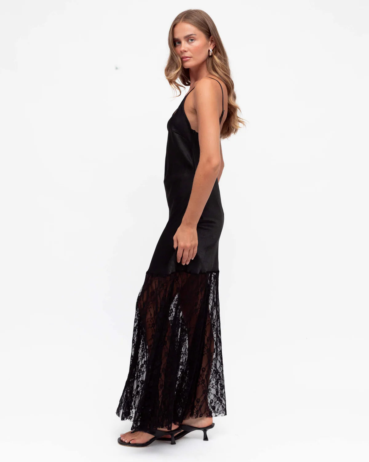 Coco-Satin Lace maxi