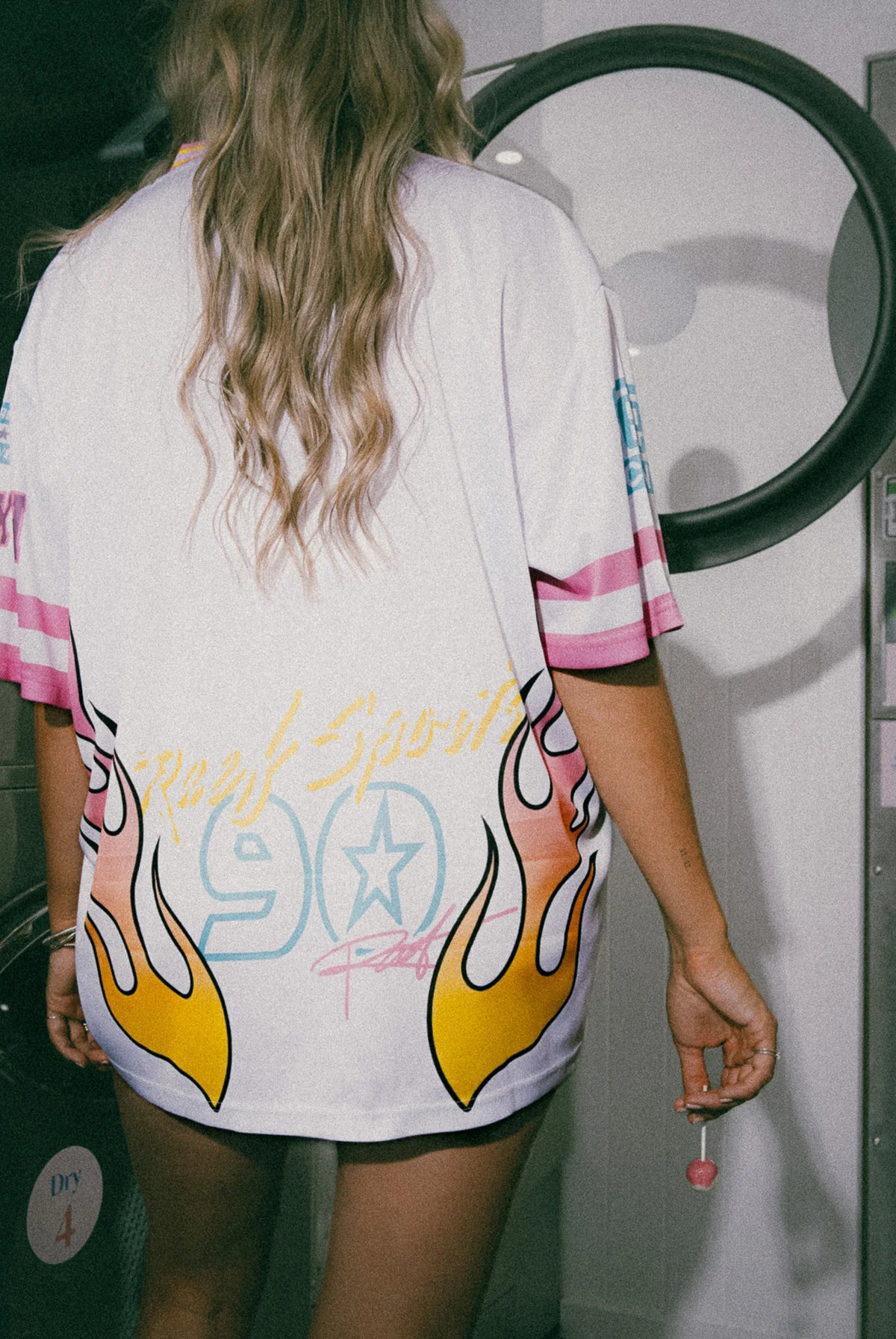 Lara Short Sleeve Tee - White/Graphic Print