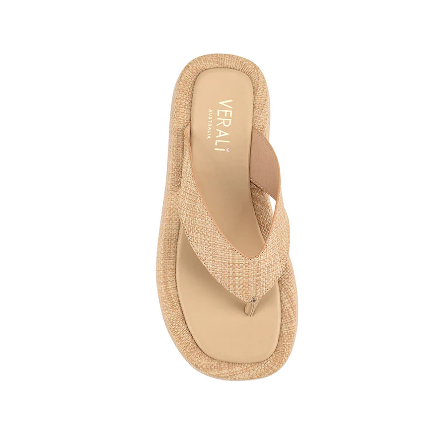 Bouncer II Flatform Thongs - Natural Raffia