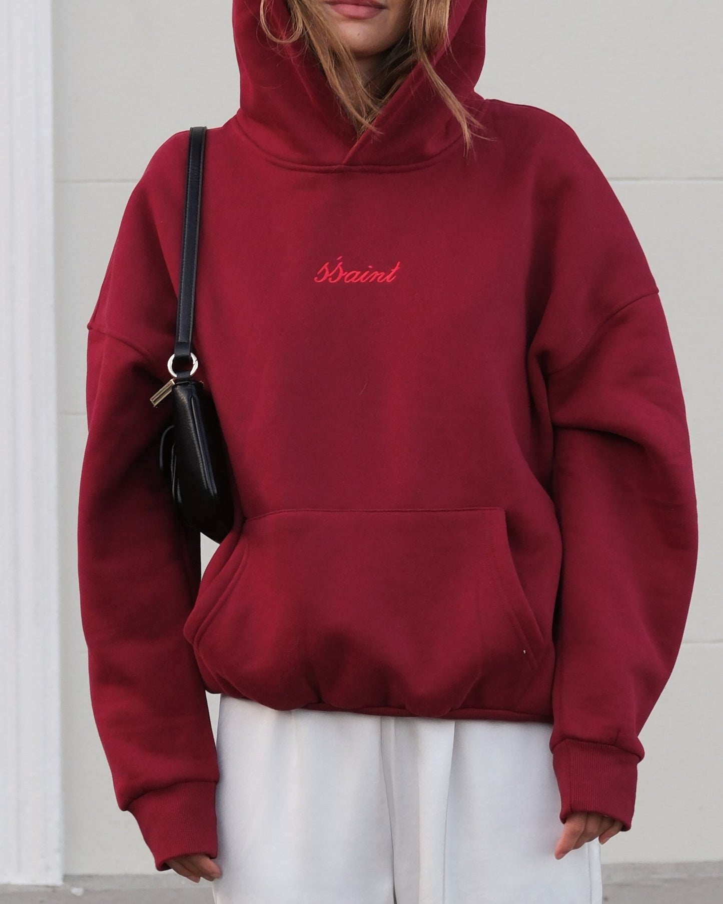SŚAINT LOGO HOODIE CHERRY