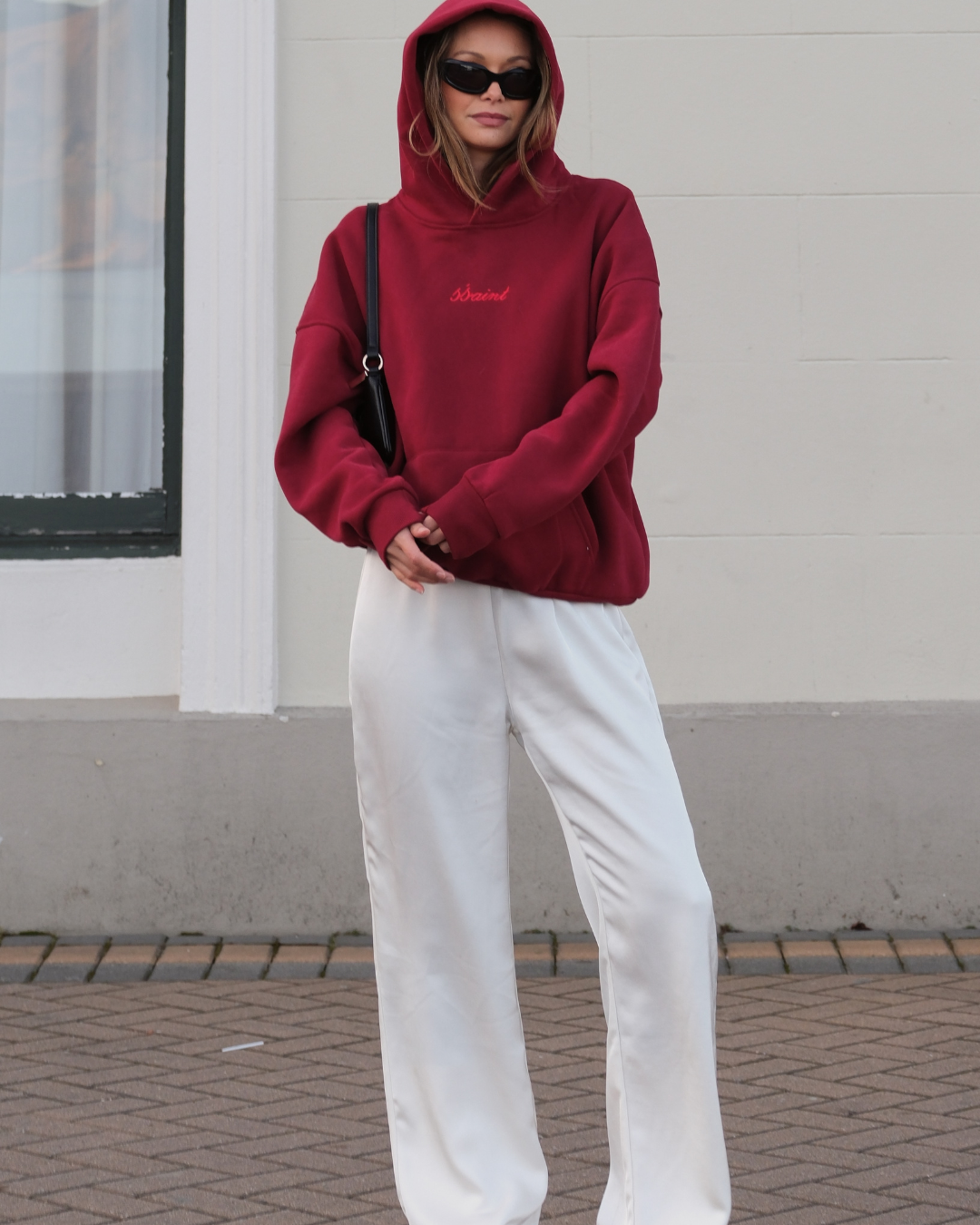 SŚAINT LOGO HOODIE CHERRY