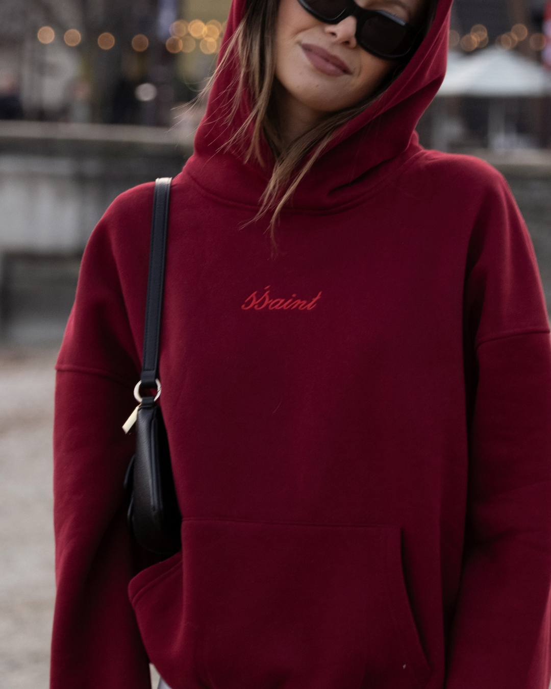 SŚAINT LOGO HOODIE CHERRY