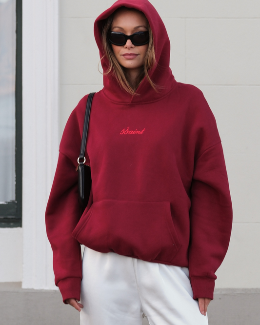 SŚAINT LOGO HOODIE CHERRY