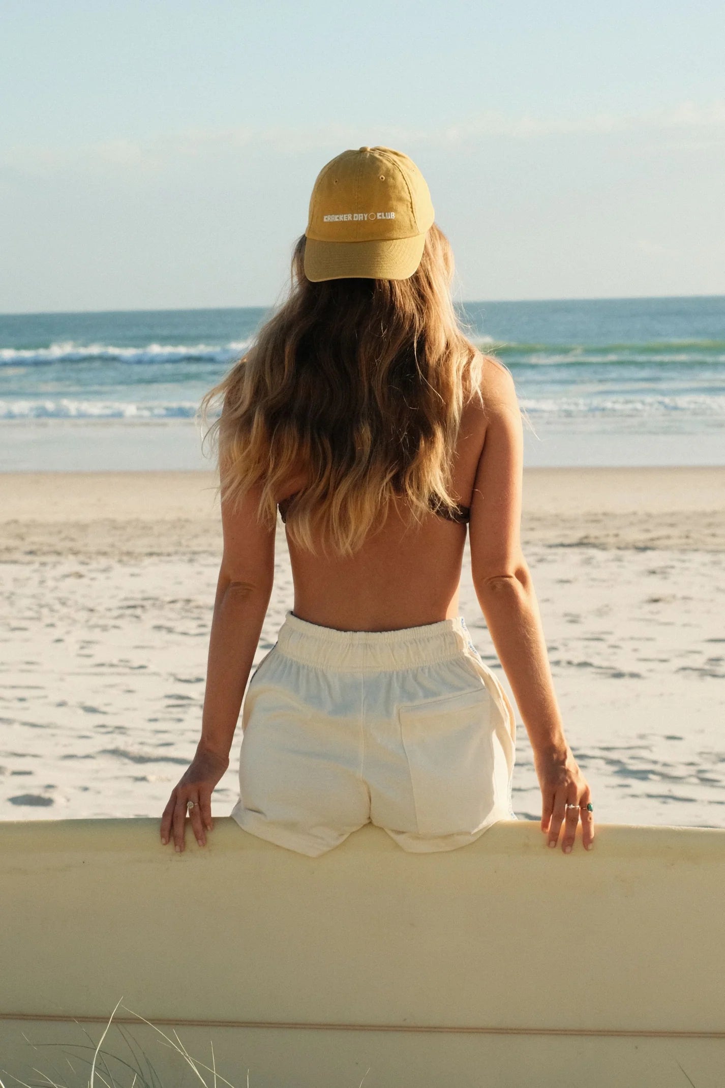 CRACKER DAY-RACER CLUB SHORTS - BUTTER/FOREST