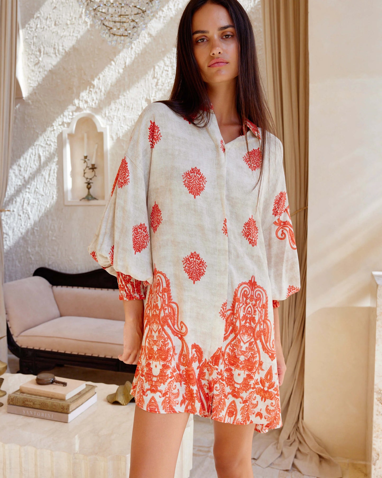Enchanted Eden Shirt/Dress-Coral