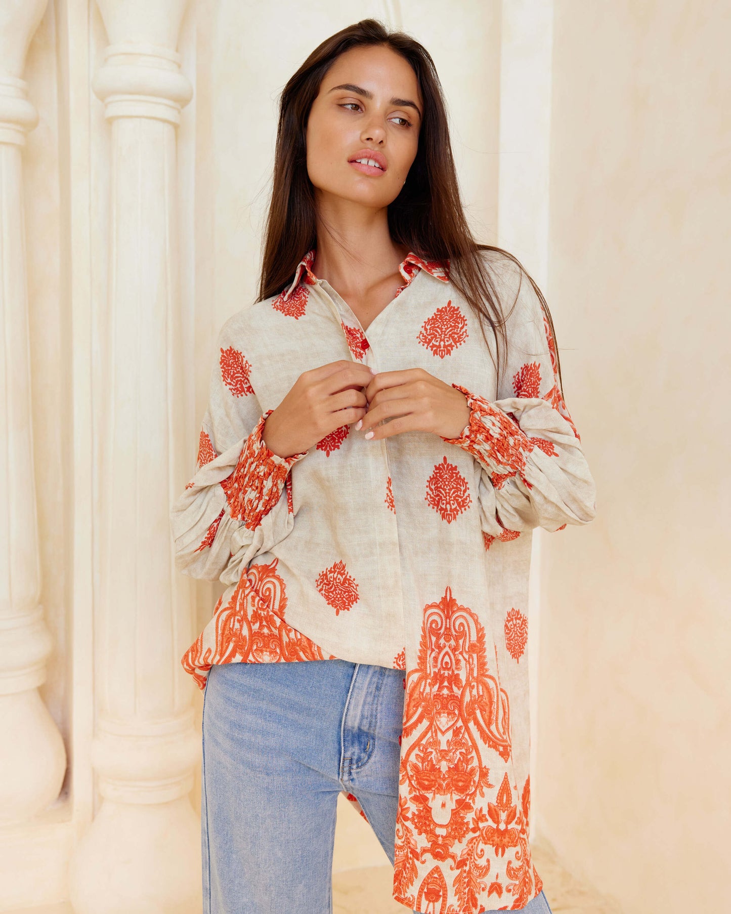 Enchanted Eden Shirt/Dress-Coral