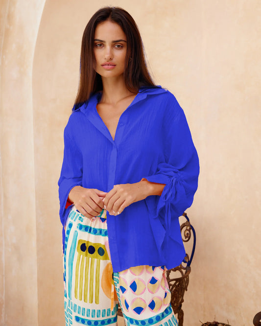 Kai Blouse- cobalt