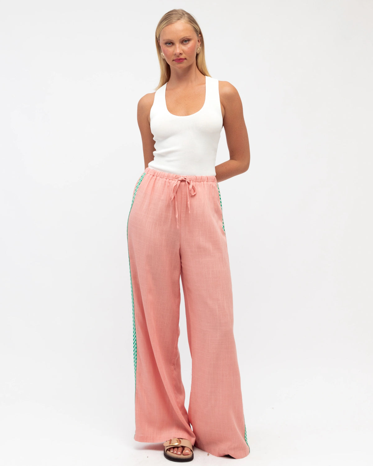 EVERYDAY PANTS- Peach/Lime