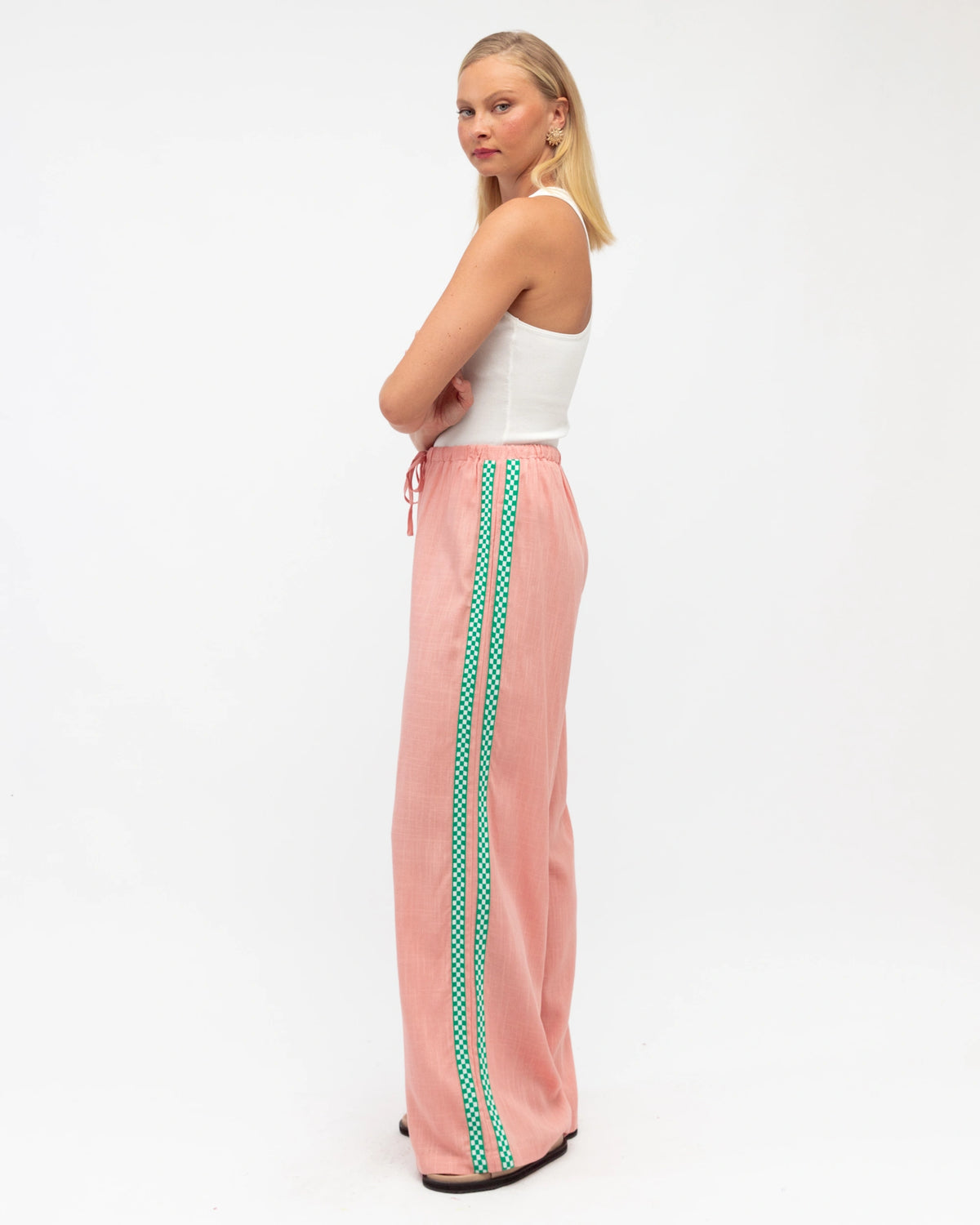 EVERYDAY PANTS- Peach/Lime
