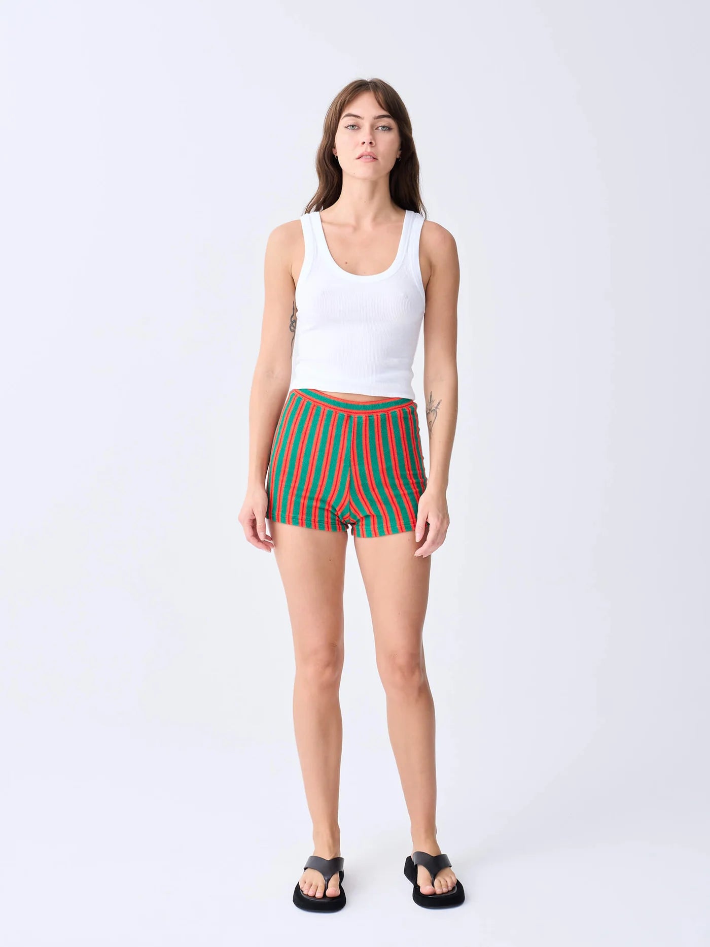 NEAR THE SEA- TERRY SHORTS - EMERALD