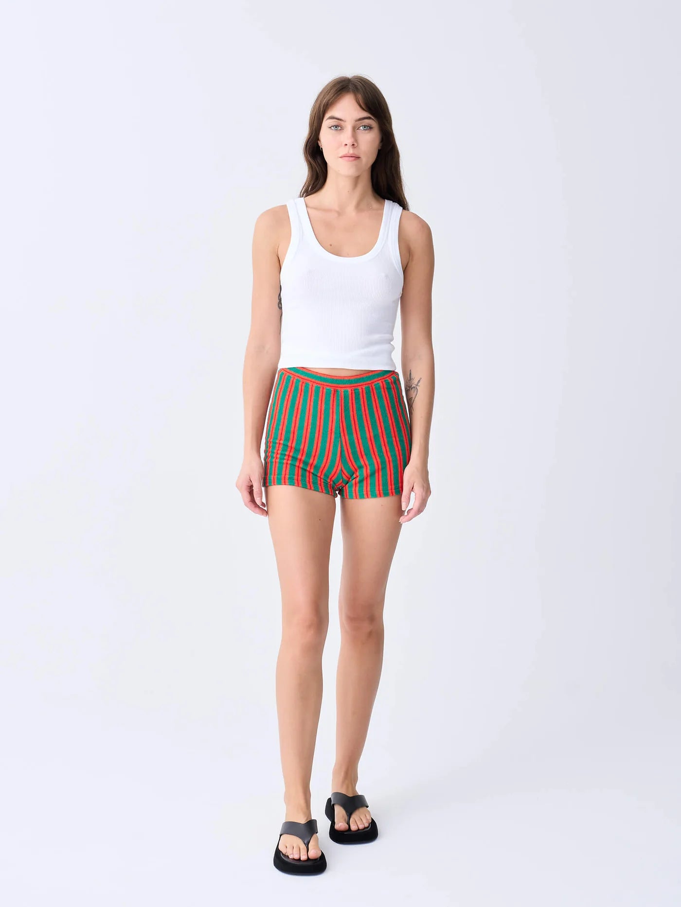 NEAR THE SEA- TERRY SHORTS - EMERALD