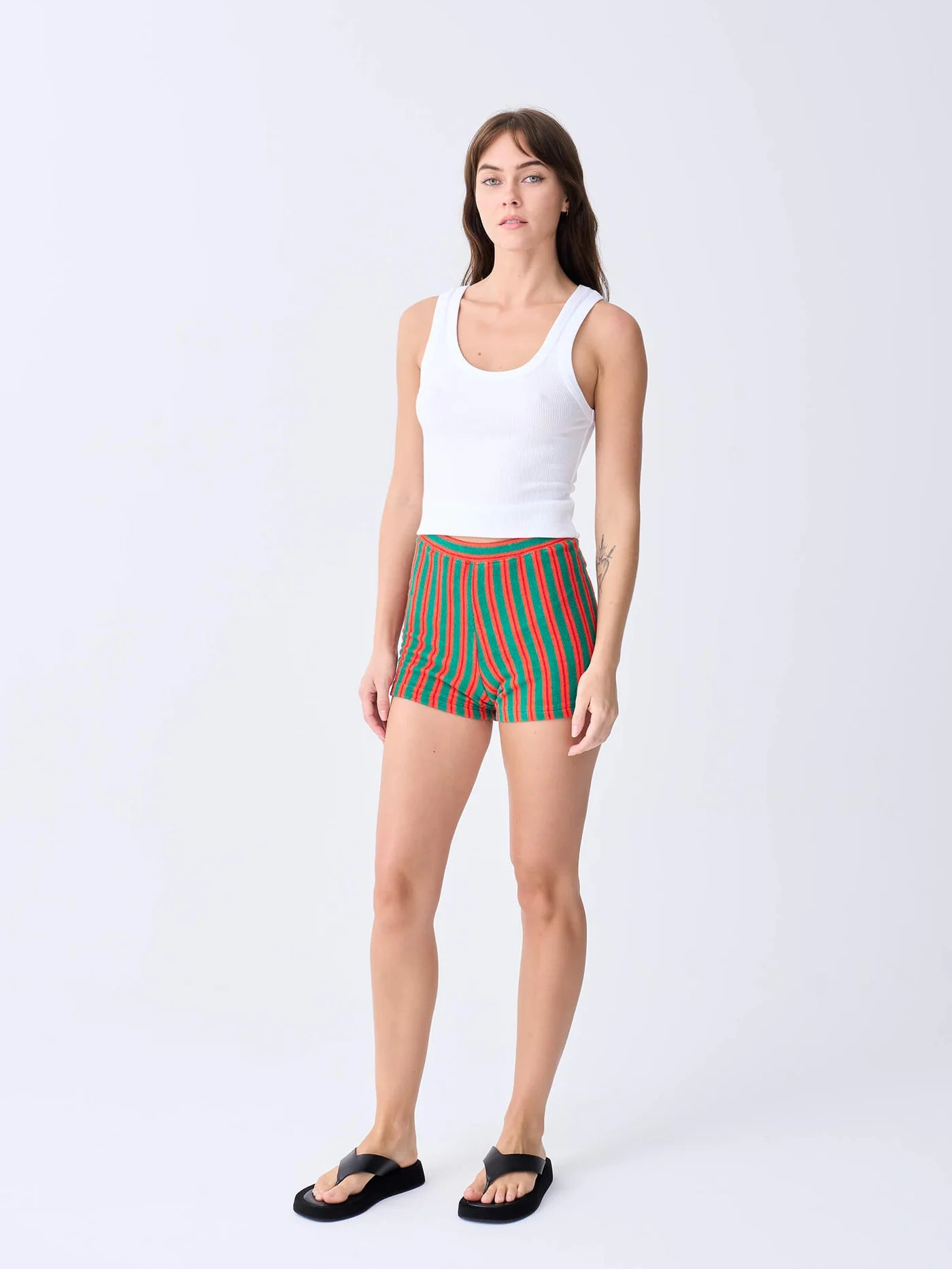 NEAR THE SEA- TERRY SHORTS - EMERALD