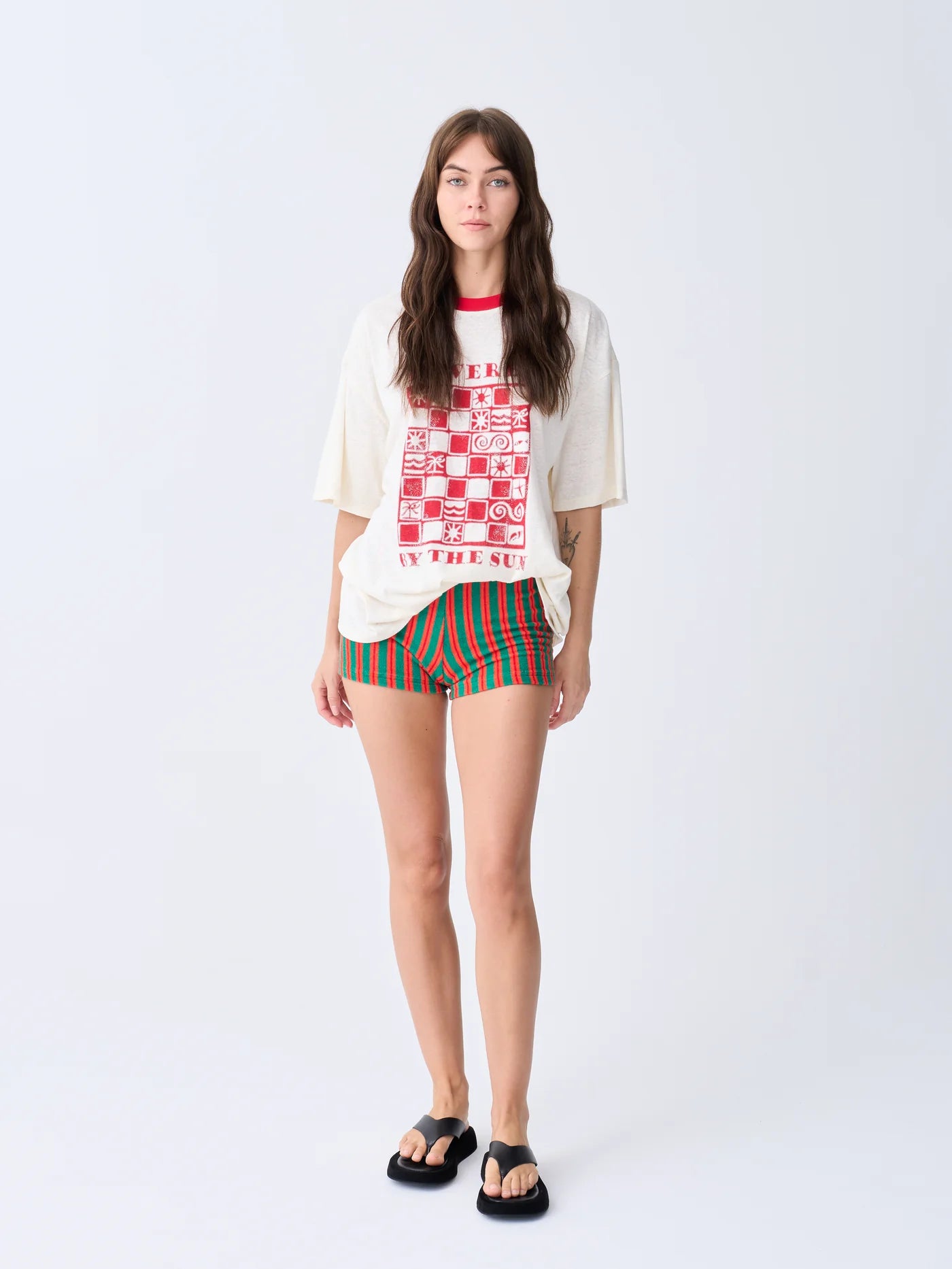 NEAR THE SEA- TERRY SHORTS - EMERALD