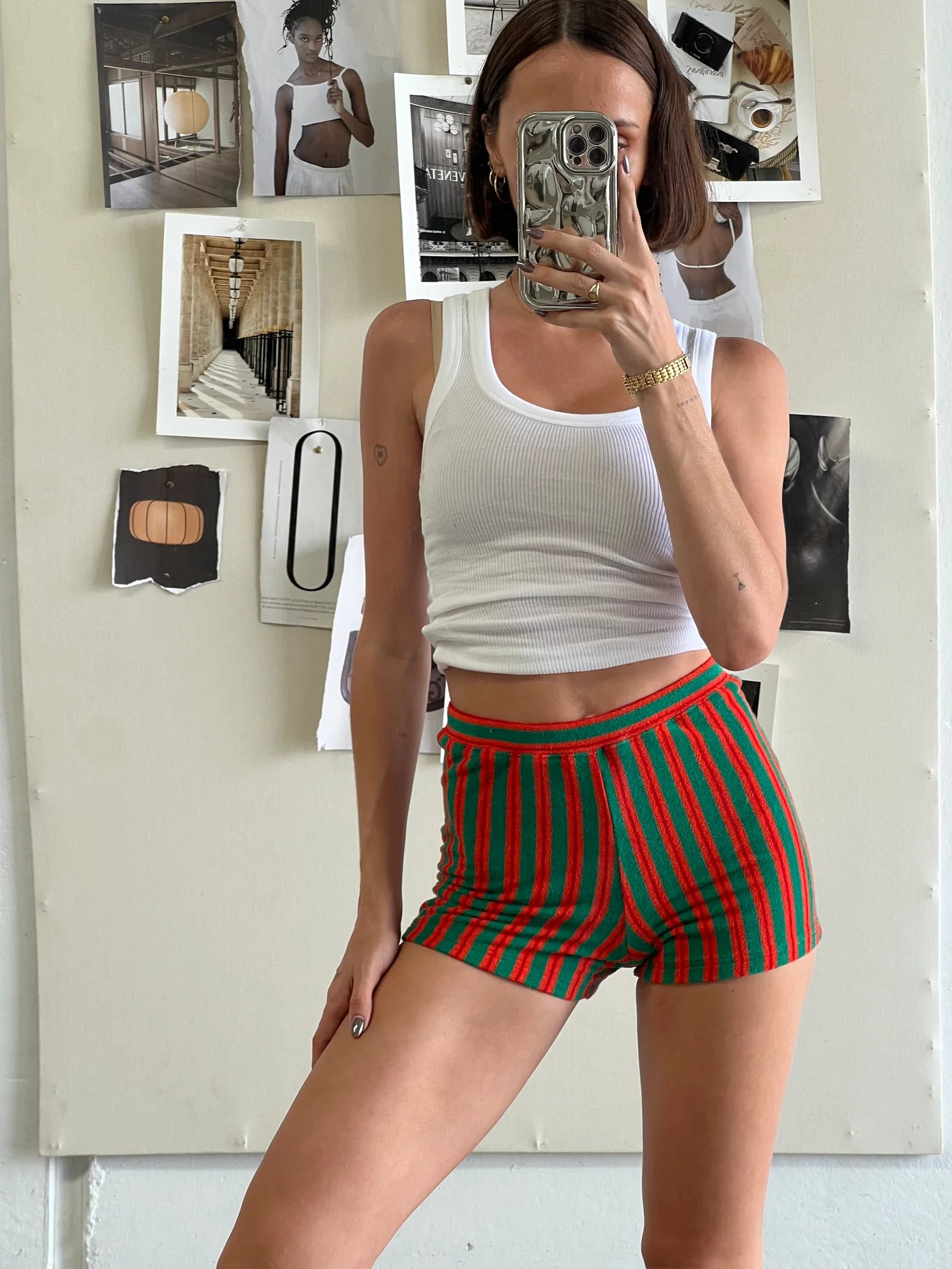 NEAR THE SEA- TERRY SHORTS - EMERALD