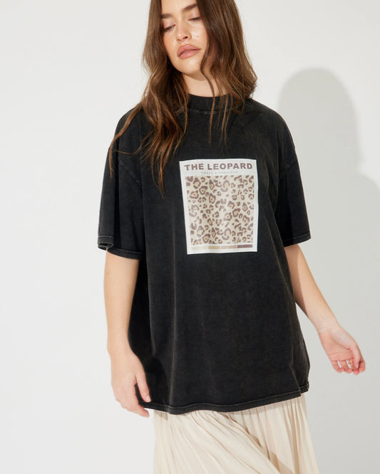 Leopard Vintage Tee- Acid