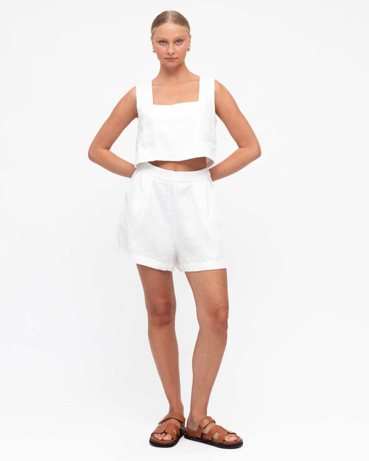 Jude Linen Top / white